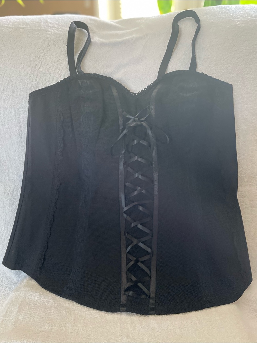TORRID SIZE 1: Black Lace-Up Bustier Top - Women